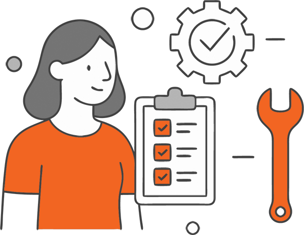 Gebruik een checklist in de servicemodule